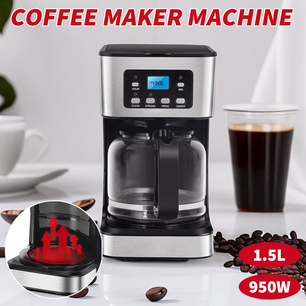 Filter Coffee Maker Machine 1.5L 