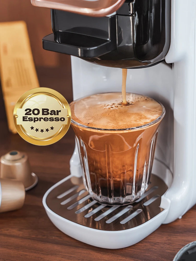 Multiple Capsule Coffee Machine – 5-in-1 Hot & Cold Coffee Maker (20-Bar Extraction)