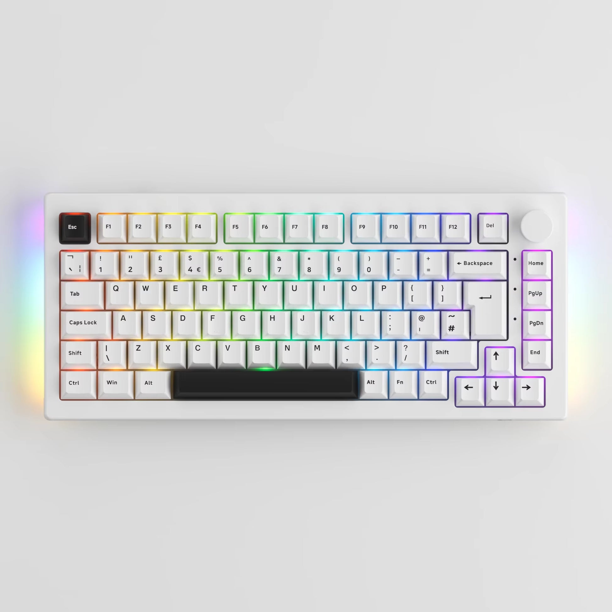 Akko 5075B Plus 75% Mechanical Keyboard – ISO-UK, Hot-Swap, RGB Side Lights, 3-Mode Wireless