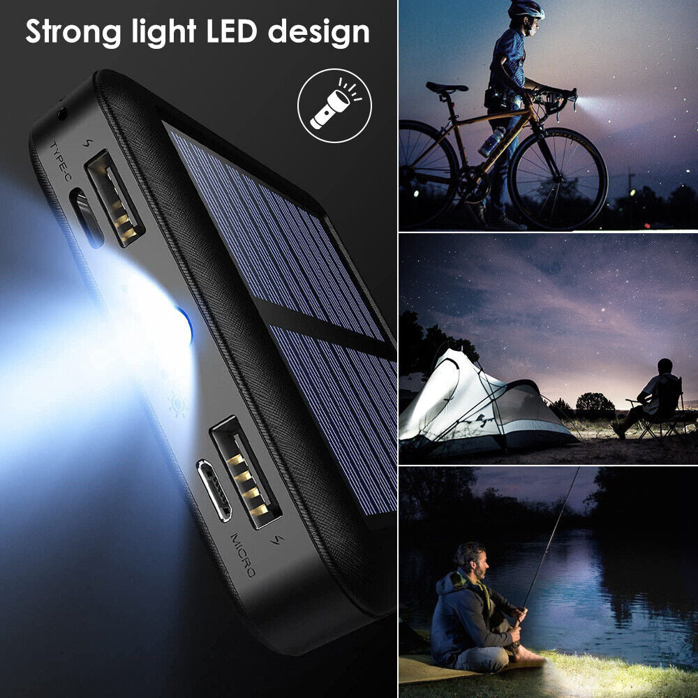 Portable 9,000,000mAh Solar Power Bank – Heavy-Duty, Reliable & Travel-Ready